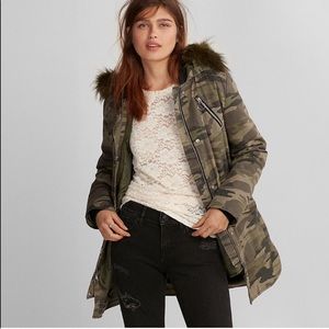 Express Camo Coat NWT